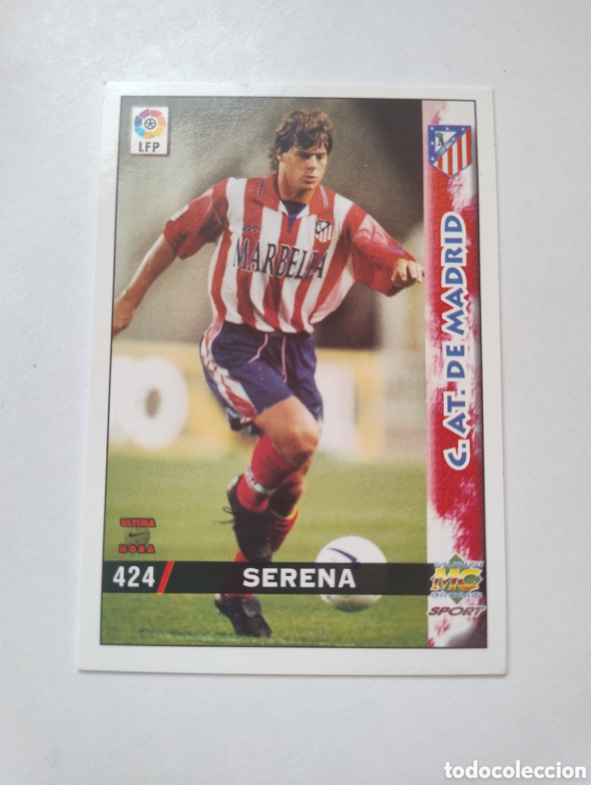 Cromos de Futebol: 424 - Serena - Atl&eacute;tico de Madrid - Mundicromo Liga 98 - 99 &Uacute;ltima Hora