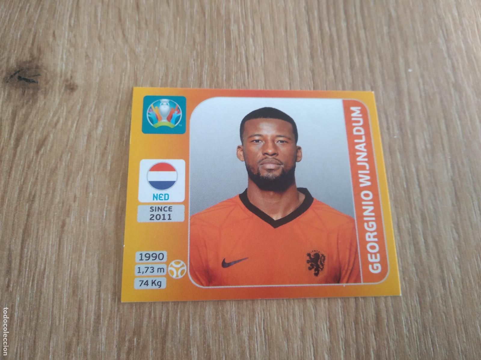 Cromos de Futebol: 284 WIJNALDUM PAISES BAJOS CROMO PANINI EURO 2020 EUROCOPA FUTBOL TOURNAMENT EDITION