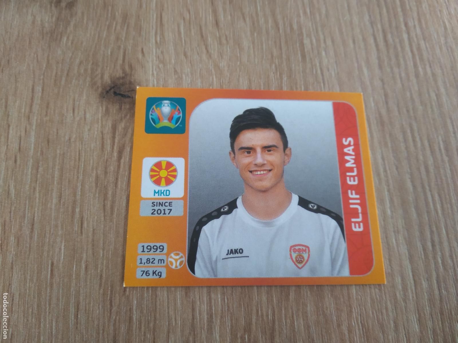 Cromos de F&uacute;tbol: 301 ELJIF ELMAS MACEDONIA CROMO PANINI EURO 2020 EUROCOPA FUTBOL TOURNAMENT EDITION