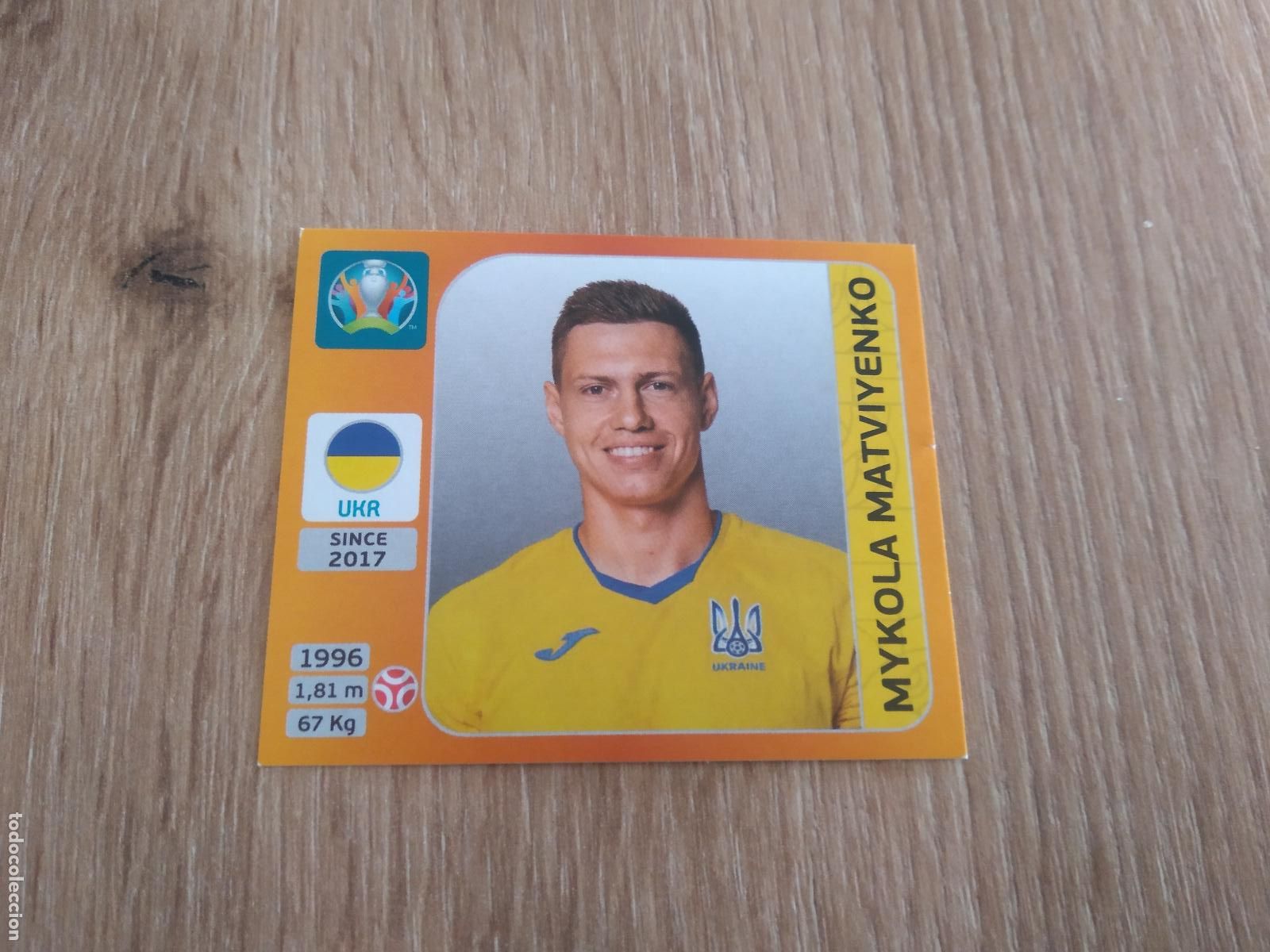 Cromos de F&uacute;tbol: 327 MYKOLA MATVIYENKO UCRANIA CROMO PANINI EURO 2020 EUROCOPA FUTBOL TOURNAMENT EDITION