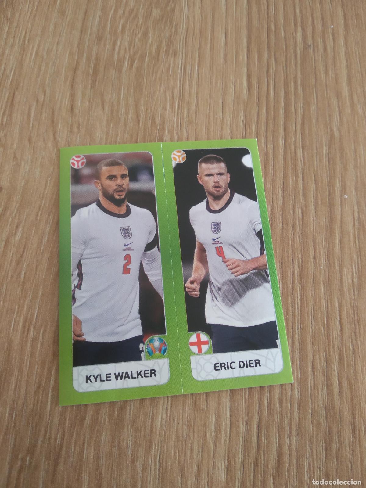 Cromos de F&uacute;tbol: 424 KYLE WALKER ERIC DIER INGLATERRA CROMO PANINI EURO 2020 EUROCOPA FUTBOL TOURNAMENT EDITION