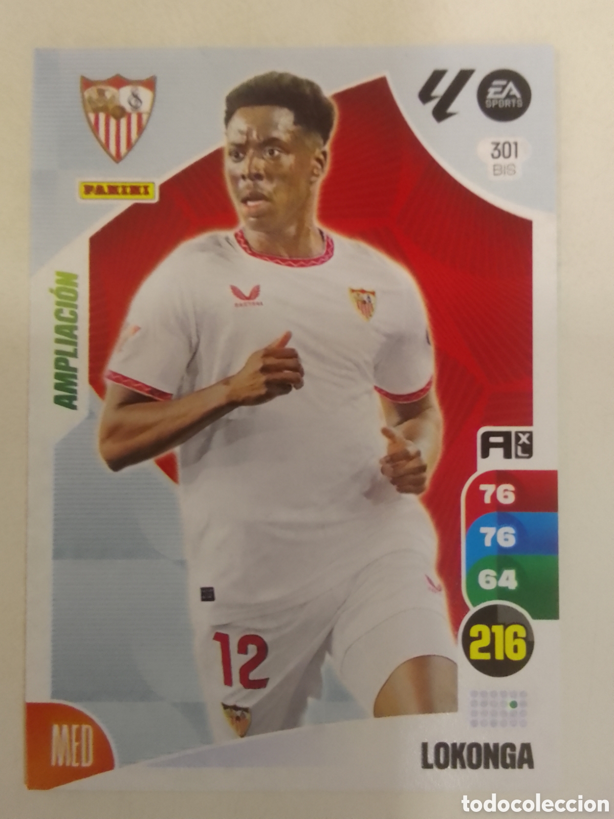 Cromos de F&uacute;tbol: Adrenalyn XL 2024-25 n&deg; 301 BIS Lokonga &bull; Sevilla. NUEVO FICHAJE.