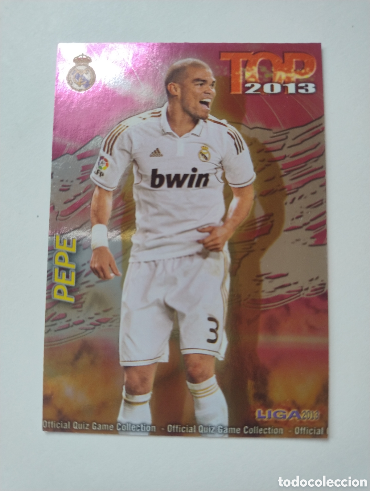 Cromos de F&uacute;tbol: 559 - Pepe - Real Madrid - Mundicromo Liga 2013 Topps Fucsia