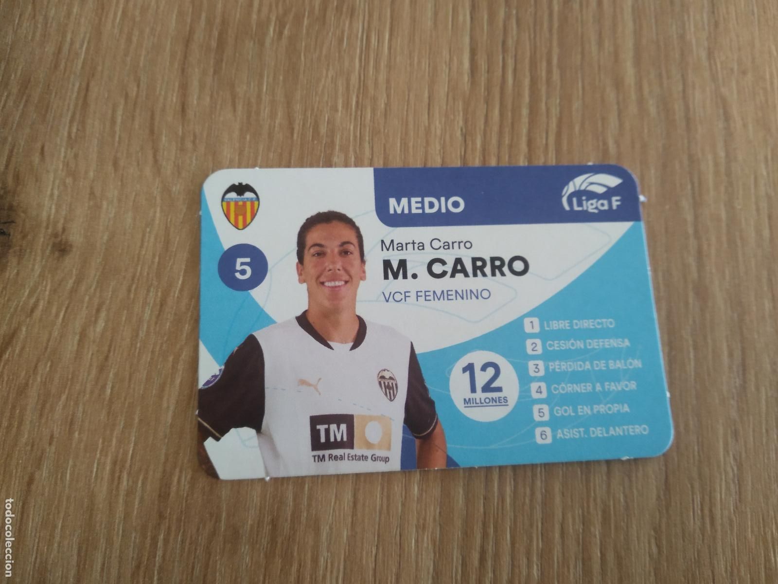 Fu&szlig;ball-Sticker: MARTA CARRO VALENCIA CROMO TARJETA FUTBOL FEMENINO 24-25 JUEGO DE LA LIGA 2024-2025