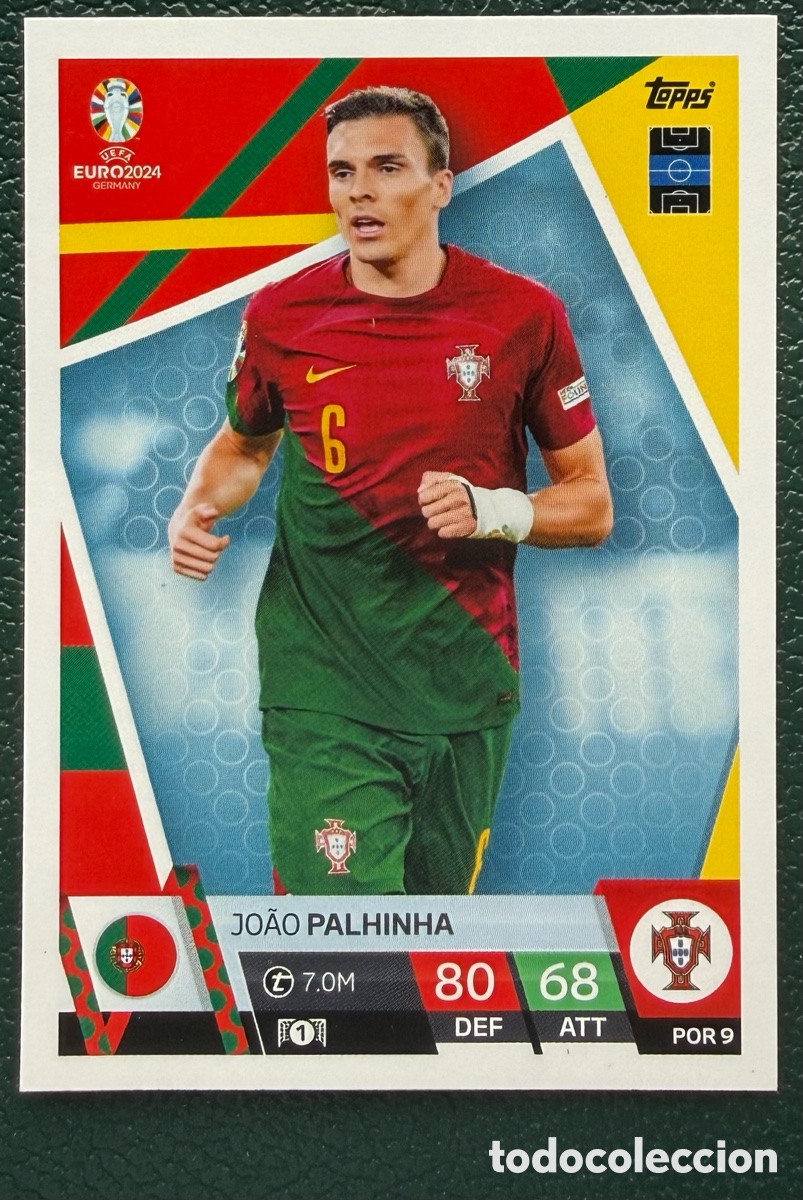 Cromos de F&uacute;tbol: POR 9 JOAO PALHINHA PORTUGAL FICHAS ALBUM TOPPS UEFA EURO 2024 MATCH ATTAX