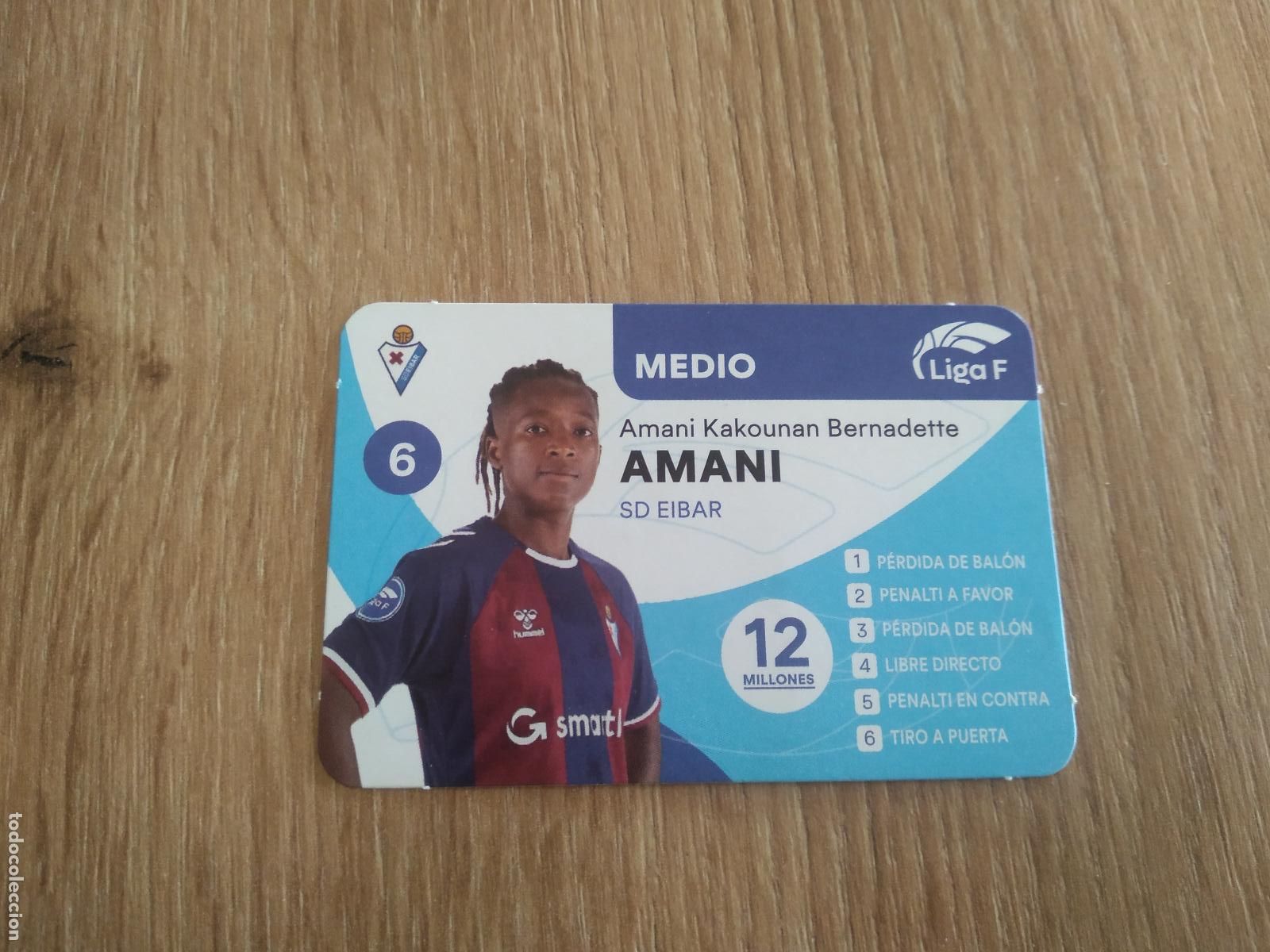 Cromos de F&uacute;tbol: AMANI KAKOUNAN BERNADETTE EIBAR CROMO TARJETA FUTBOL FEMENINO 24-25 JUEGO DE LA LIGA F 2024-2025