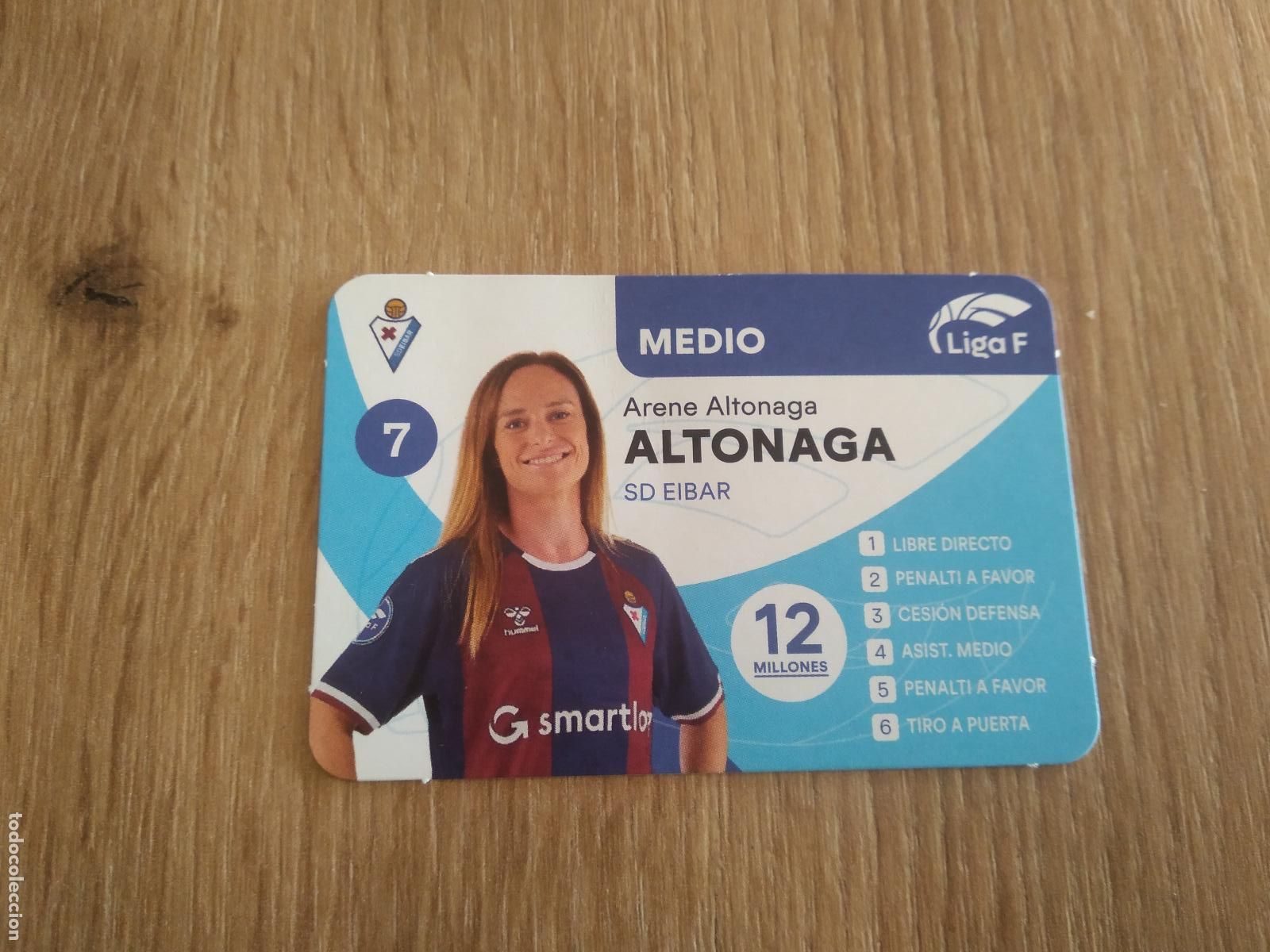 Cromos de F&uacute;tbol: ARENE ALTONAGA EIBAR CROMO TARJETA FUTBOL FEMENINO 24-25 JUEGO DE LA LIGA F 2024-2025
