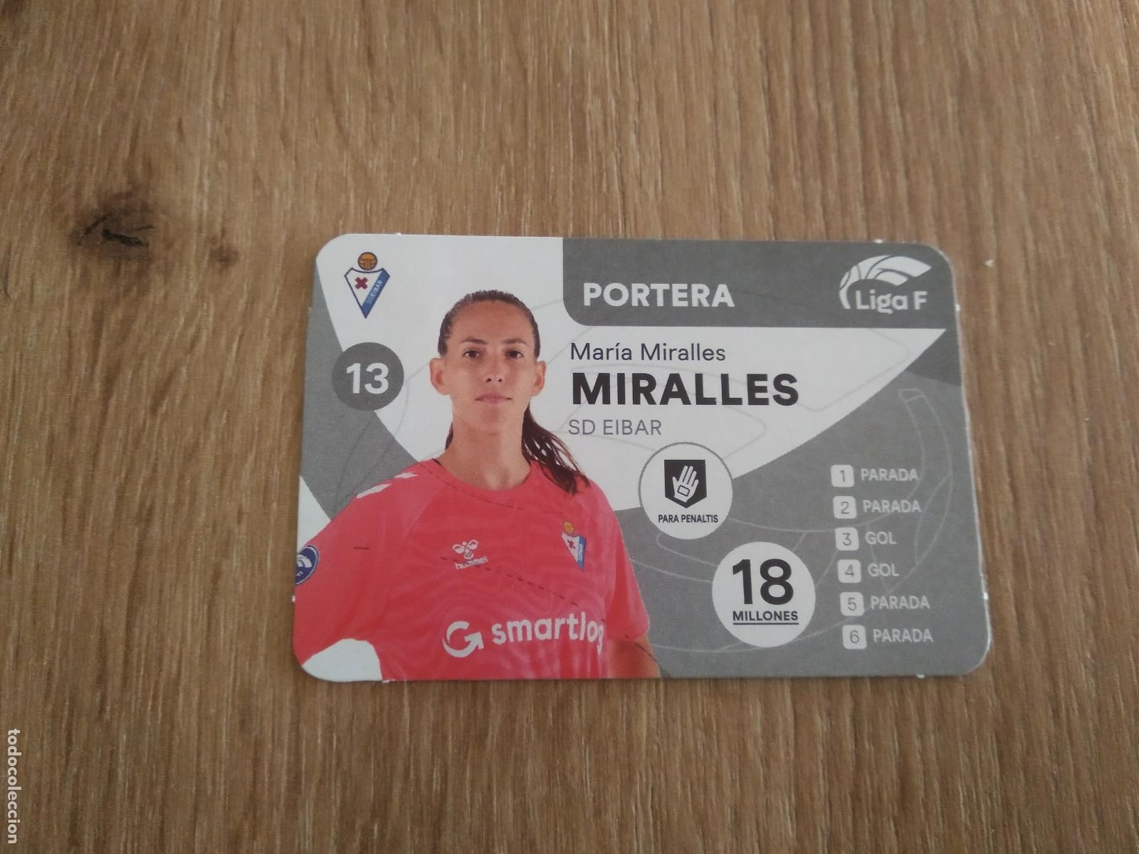 Cromos de F&uacute;tbol: MARIA MIRALLES EIBAR CROMO TARJETA FUTBOL FEMENINO 24-25 JUEGO DE LA LIGA F 2024-2025