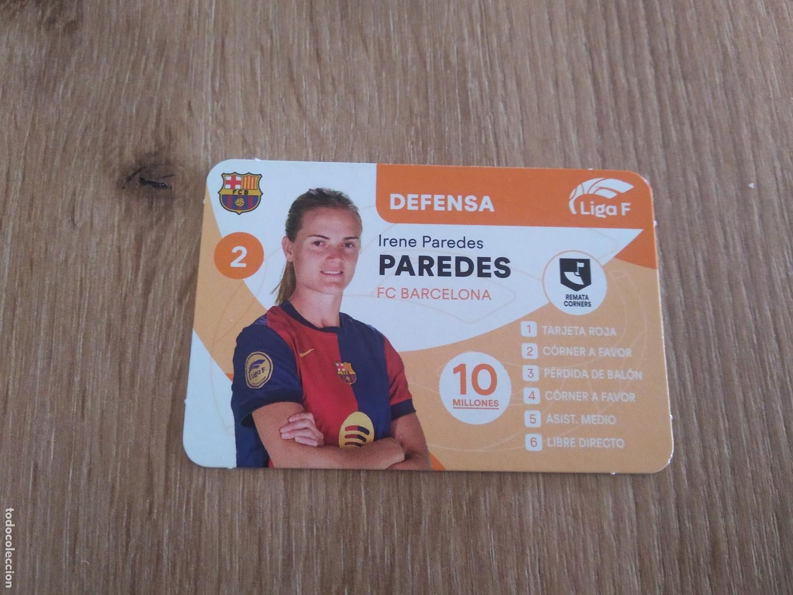 Cromos de F&uacute;tbol: IRENE PAREDES BARCELONA BAR&Ccedil;A CROMO TARJETA FUTBOL FEMENINO 24-25 JUEGO DE LA LIGA F 2024-2025