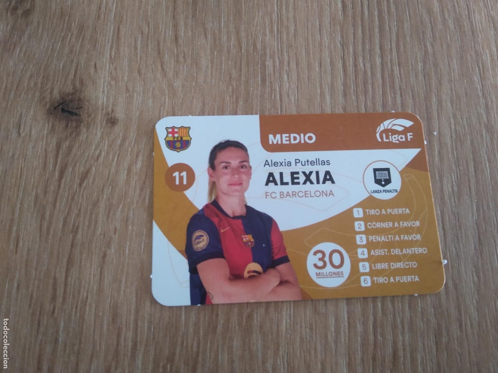 Cromos de F&uacute;tbol: ALEXIA PUTELLAS BARCELONA BAR&Ccedil;A CROMO TARJETA FUTBOL FEMENINO 24-25 JUEGO DE LA LIGA F 2024-2025