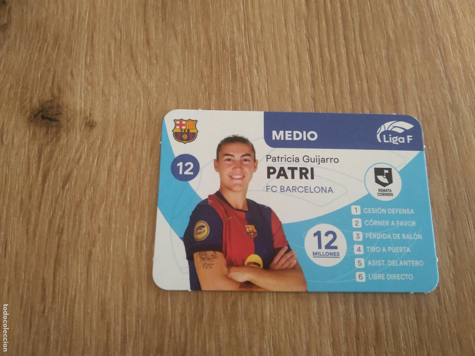 Cromos de F&uacute;tbol: PATRI GUIJARRO BARCELONA BAR&Ccedil;A CROMO TARJETA FUTBOL FEMENINO 24-25 JUEGO DE LA LIGA F 2024-2025