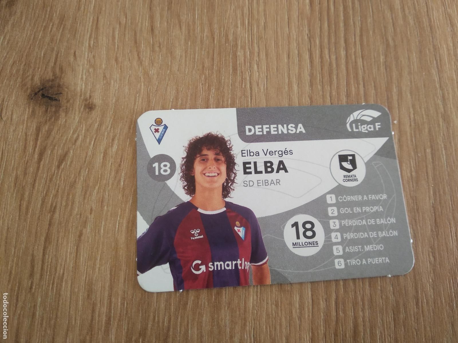 Cromos de F&uacute;tbol: ELBA VERGES EIBAR CROMO TARJETA FUTBOL FEMENINO 24-25 JUEGO DE LA LIGA F 2024-2025