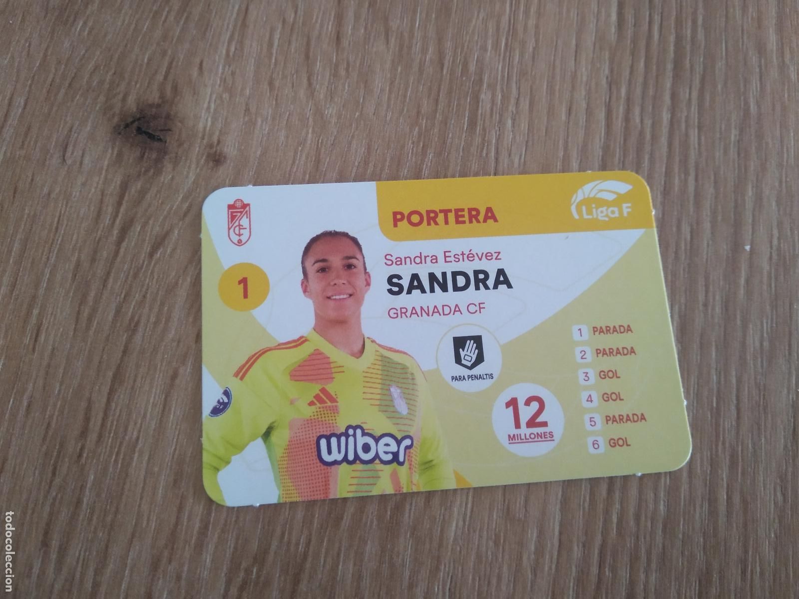 Cromos de F&uacute;tbol: SANDRA ESTEVEZ GRANADA CROMO TARJETA FUTBOL FEMENINO 24-25 JUEGO DE LA LIGA F 2024-2025