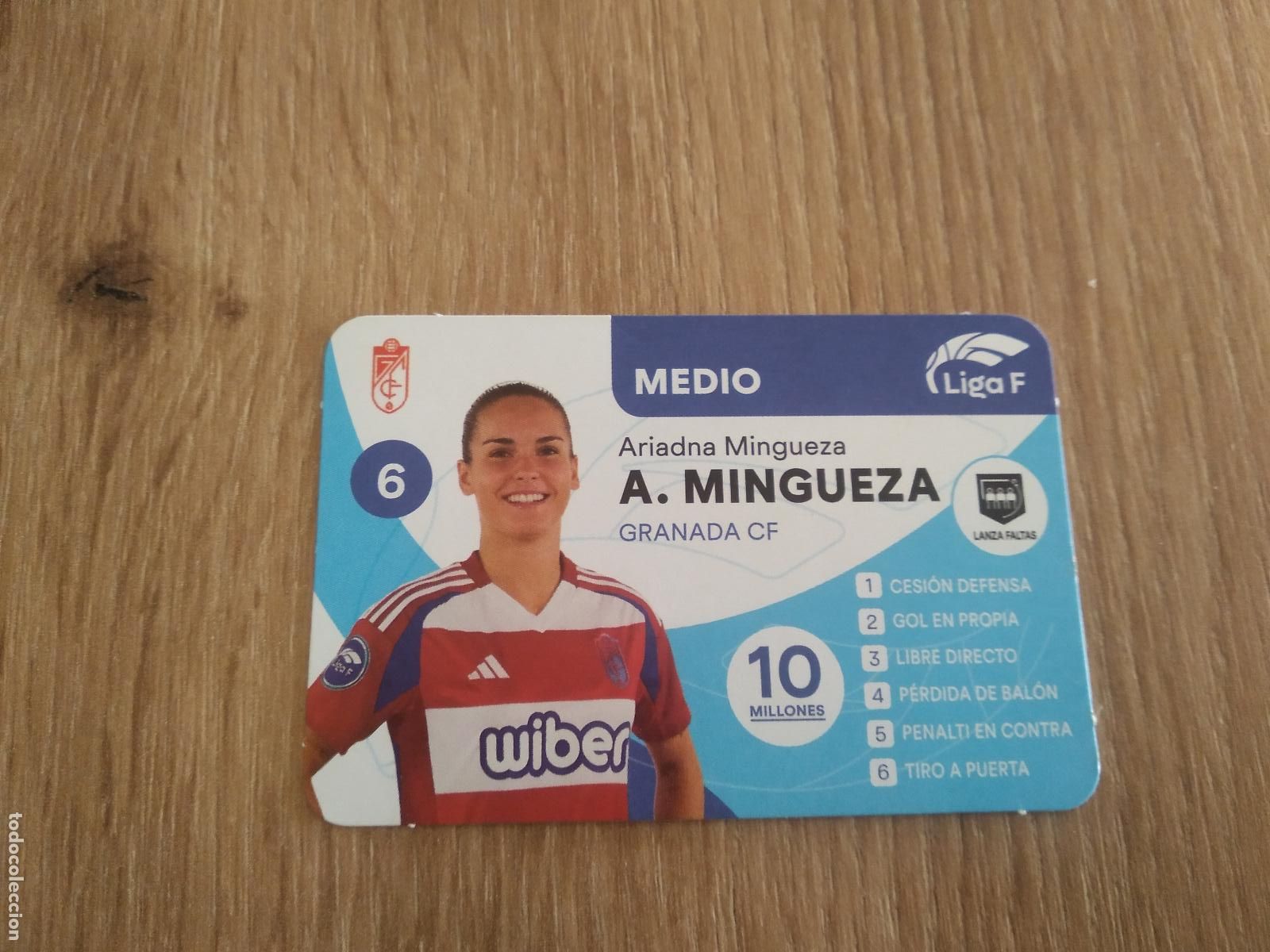 Cromos de F&uacute;tbol: ARI MINGUEZA GRANADA CROMO TARJETA FUTBOL FEMENINO 24-25 JUEGO DE LA LIGA F 2024-2025
