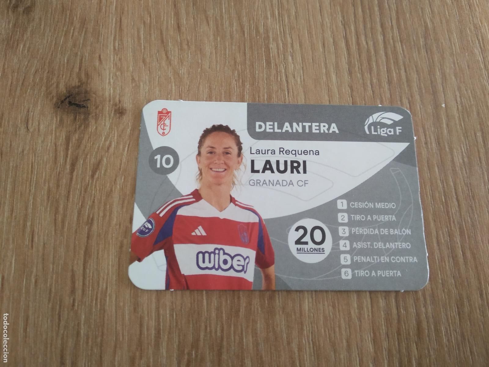 Cromos de F&uacute;tbol: LAURI LAURA REQUENA GRANADA CROMO TARJETA FUTBOL FEMENINO 24-25 JUEGO DE LA LIGA F 2024-2025