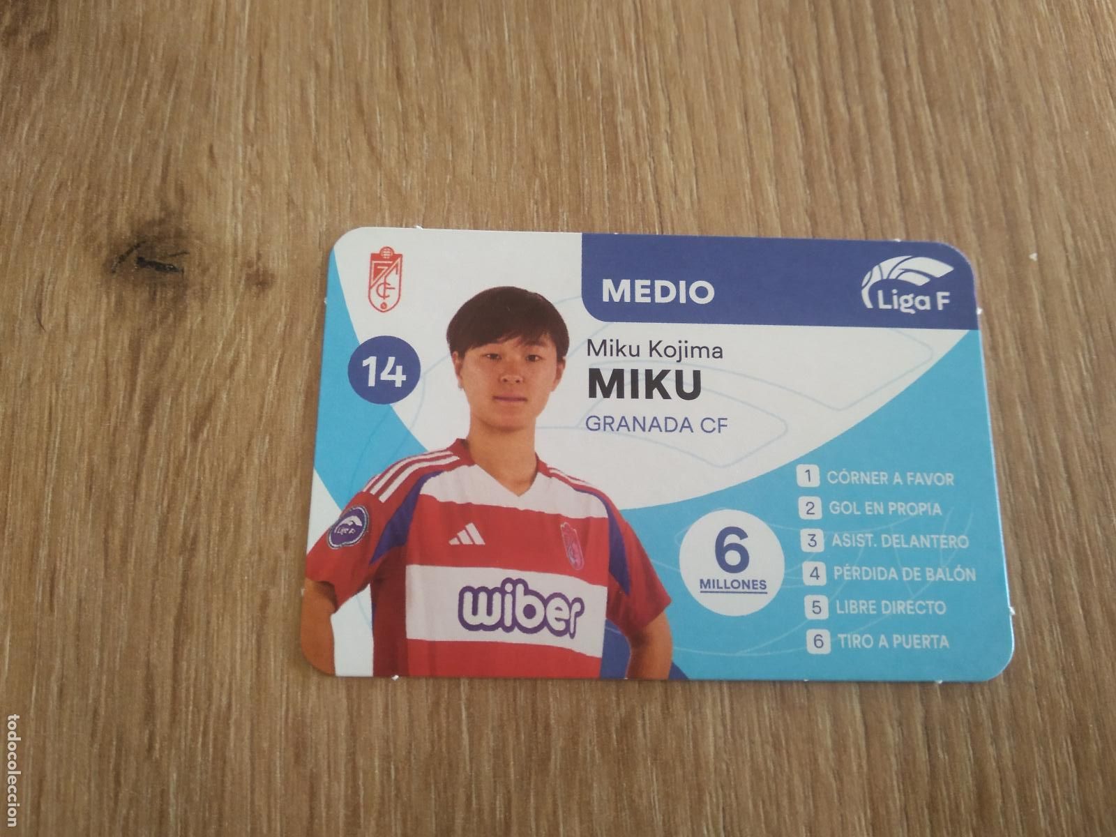 Cromos de F&uacute;tbol: MIKU KOJIMA GRANADA CROMO TARJETA FUTBOL FEMENINO 24-25 JUEGO DE LA LIGA F 2024-2025