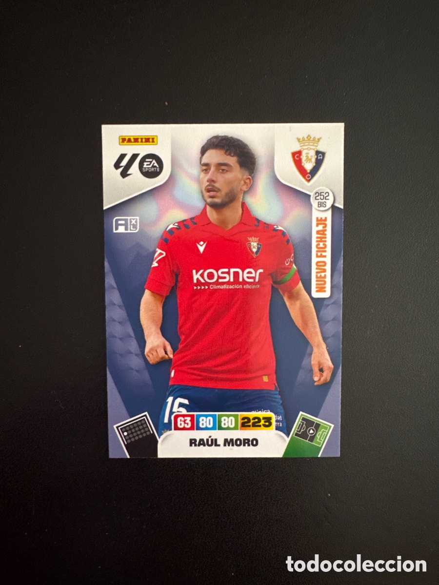 Cromos de F&uacute;tbol: RA&Uacute;L MORO OSASUNA N&Uacute;MERO 252 BIS ADRENALYN 2025 2026