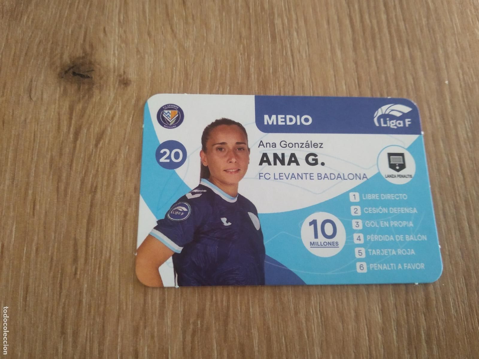 Cromos de F&uacute;tbol: ANA GONZALEZ LEVANTE BADALONA CROMO TARJETA FUTBOL FEMENINO 24-25 JUEGO DE LA LIGA F 2024-2025