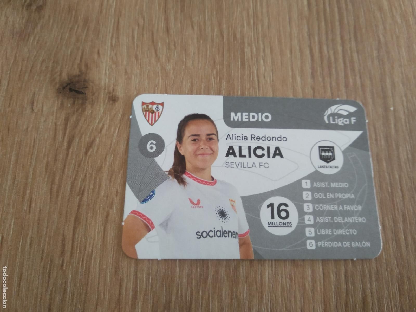 Cromos de F&uacute;tbol: ALICIA REDONDO SEVILLA CROMO TARJETA FUTBOL FEMENINO 24-25 JUEGO DE LA LIGA F 2024-2025