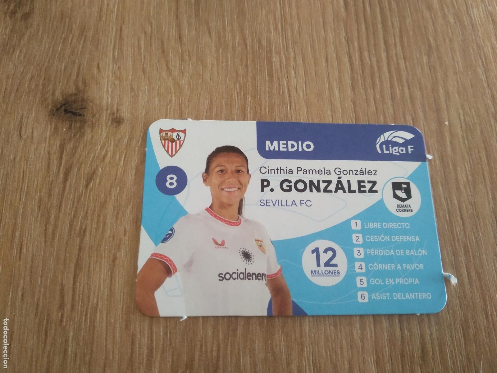 Cromos de F&uacute;tbol: PAMELA GONZALEZ SEVILLA CROMO TARJETA FUTBOL FEMENINO 24-25 JUEGO DE LA LIGA F 2024-2025