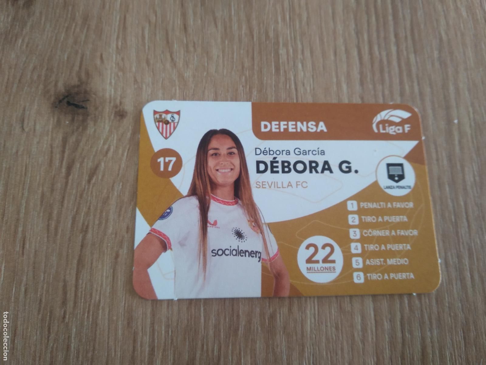 Cromos de F&uacute;tbol: DEBORA GARCIA SEVILLA CROMO TARJETA FUTBOL FEMENINO 24-25 JUEGO DE LA LIGA F 2024-2025