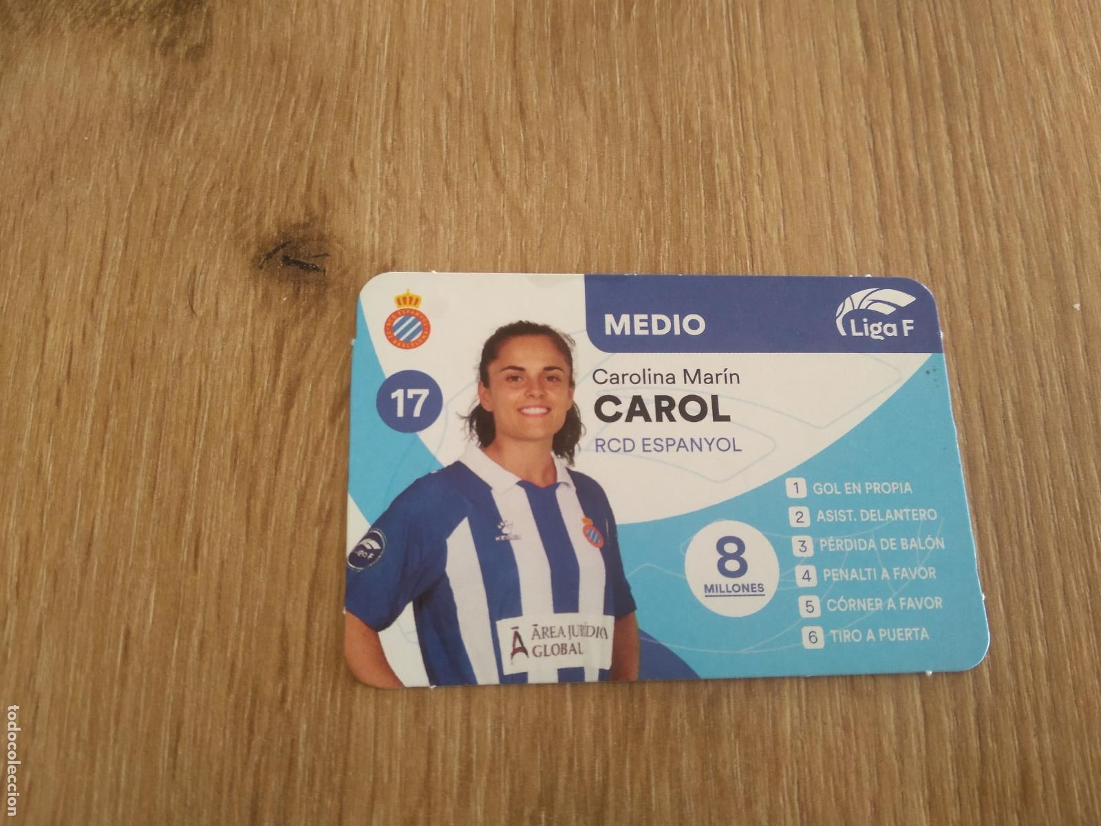 Cromos de F&uacute;tbol: CAROL MARIN ESPANYOL CROMO TARJETA FUTBOL FEMENINO 24-25 JUEGO DE LA LIGA F 2024-2025