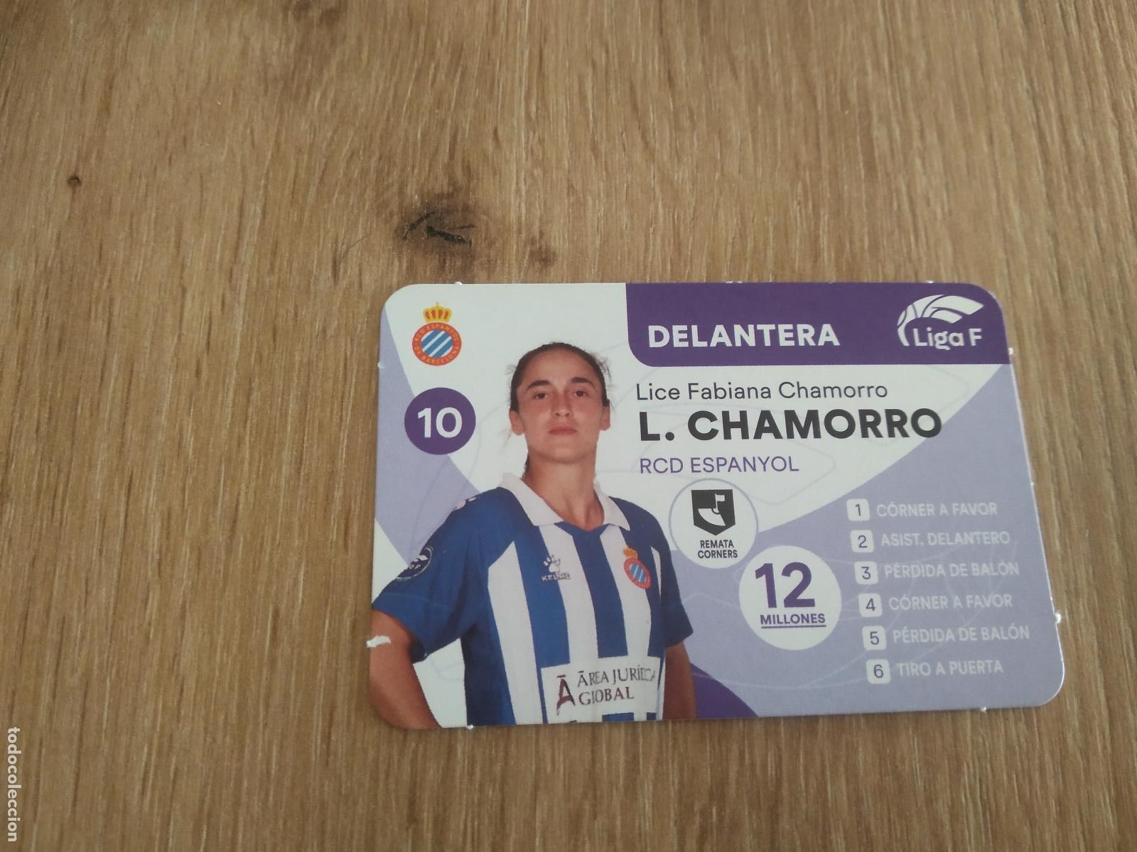 Cromos de F&uacute;tbol: LICE CHAMORRO ESPANYOL CROMO TARJETA FUTBOL FEMENINO 24-25 JUEGO DE LA LIGA F 2024-2025