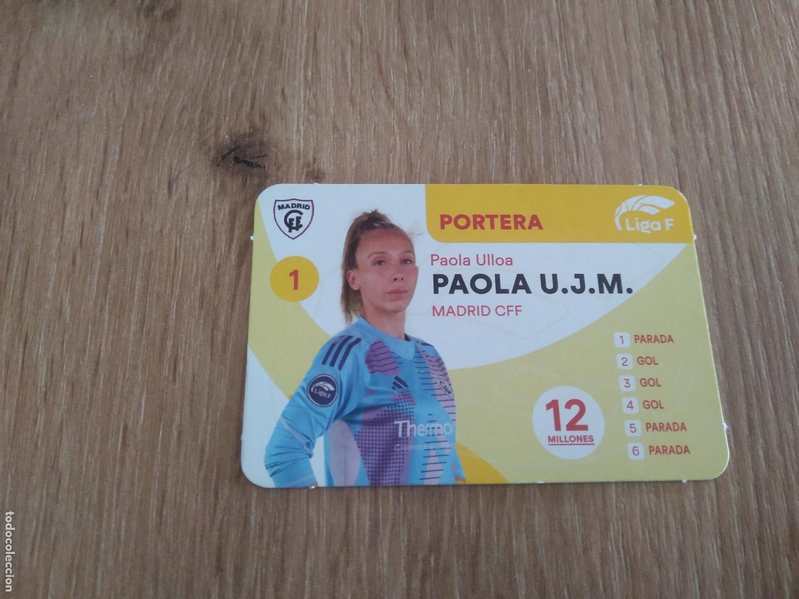 Cromos de F&uacute;tbol: PAOLA ULLOA MADRID CFF CROMO TARJETA FUTBOL FEMENINO 24-25 JUEGO DE LA LIGA F 2024-2025