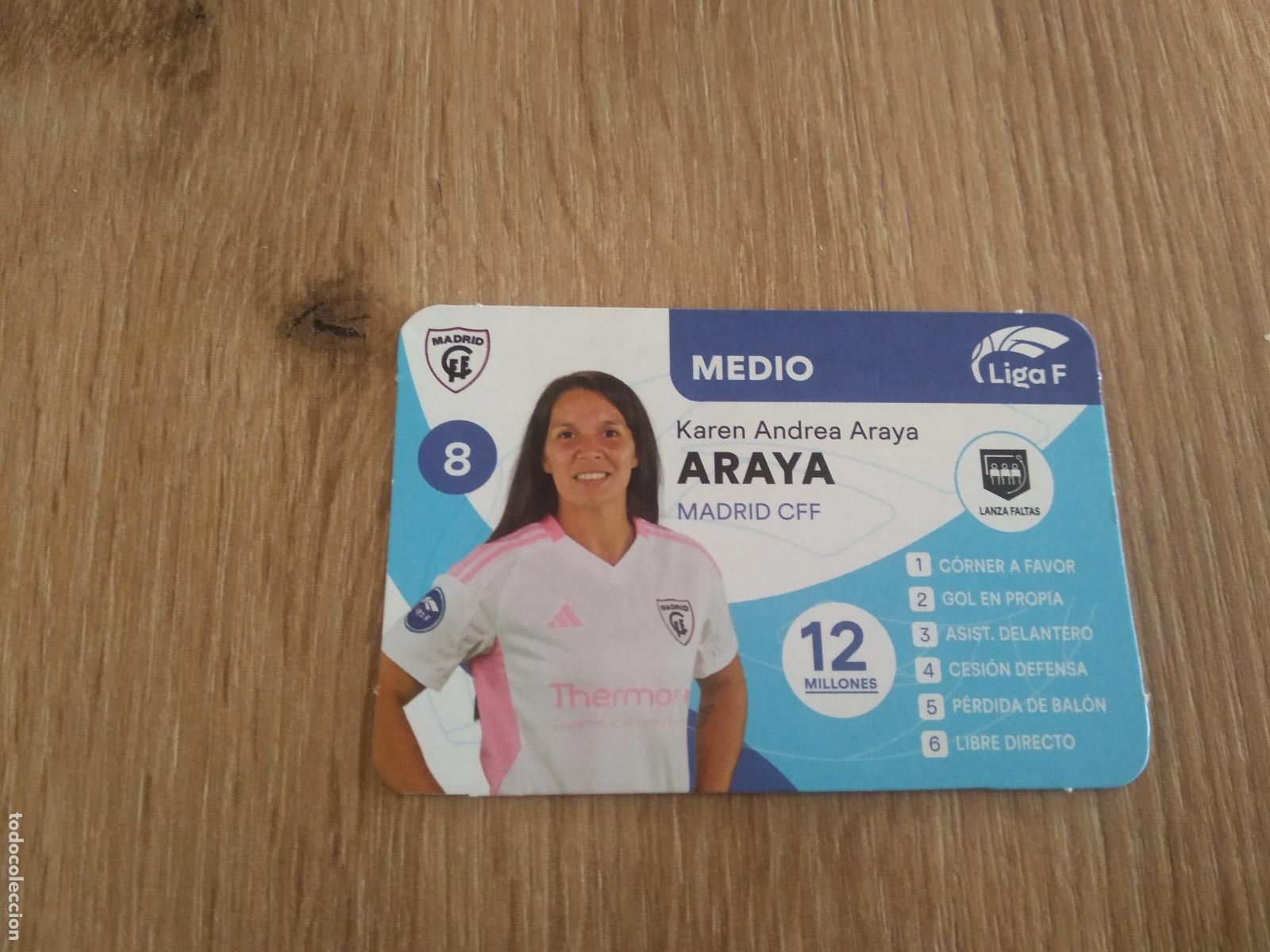 Fu&szlig;ball-Sticker: KAREN ANDREA ARAYA MADRID CFF CROMO TARJETA FUTBOL FEMENINO 24-25 JUEGO DE LA LIGA F 2024-2025