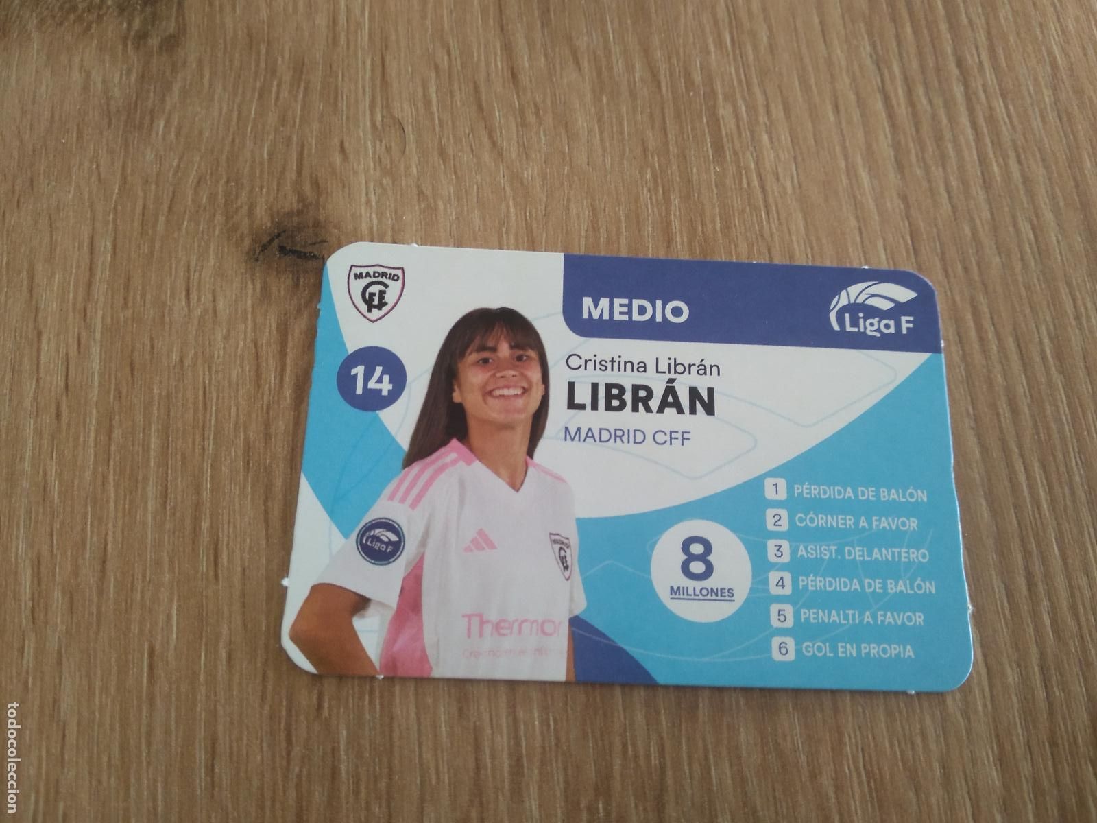 Cromos de Futebol: CRISTINA LIBRAN MADRID CFF CROMO TARJETA FUTBOL FEMENINO 24-25 JUEGO DE LA LIGA F 2024-2025