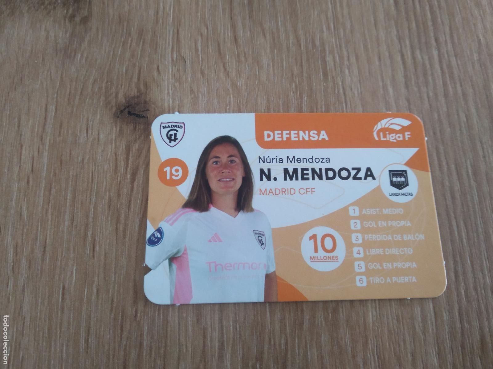 Cromos de Futebol: NURIA MENDOZA MADRID CFF CROMO TARJETA FUTBOL FEMENINO 24-25 JUEGO DE LA LIGA F 2024-2025