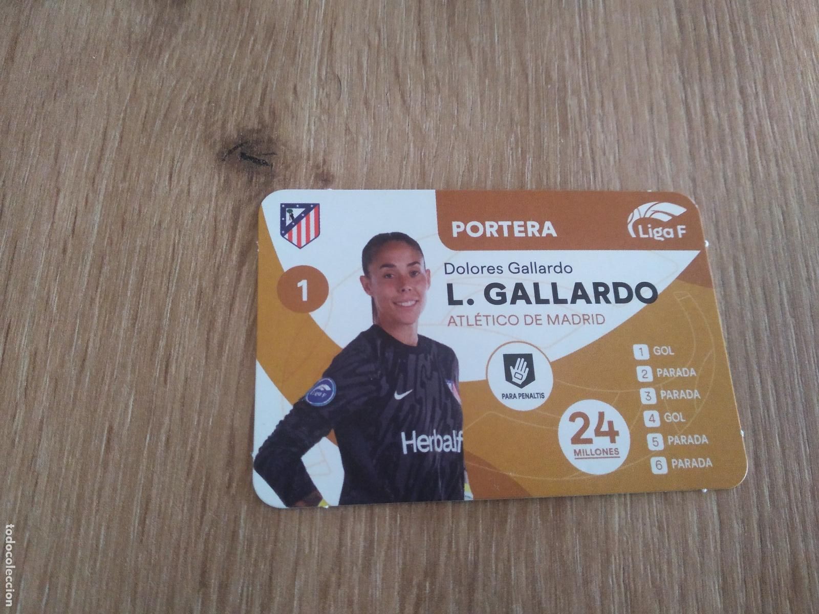 Cromos de Futebol: LOLA GALLARDO ATLETICO DE MADRID CROMO TARJETA FUTBOL FEMENINO 24-25 JUEGO DE LA LIGA F 2024-2025