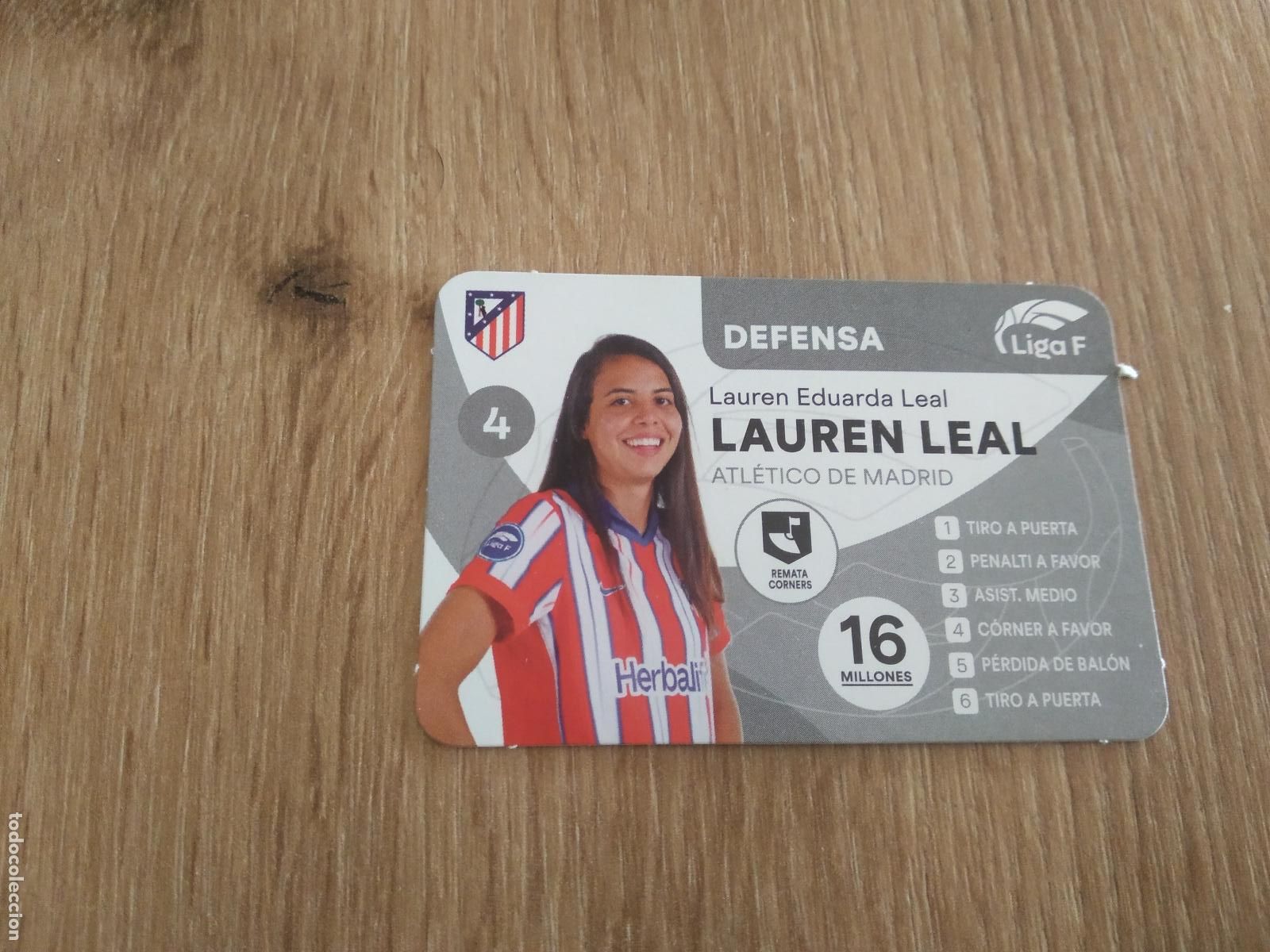 Cromos de Futebol: LAUREN LEAL ATLETICO DE MADRID CROMO TARJETA FUTBOL FEMENINO 24-25 JUEGO DE LA LIGA F 2024-2025
