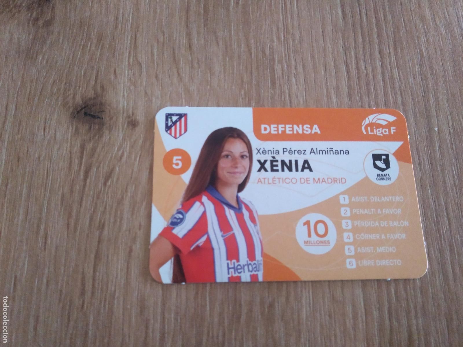 Cromos de Futebol: XENIA PEREZ ATLETICO DE MADRID CROMO TARJETA FUTBOL FEMENINO 24-25 JUEGO DE LA LIGA F 2024-2025