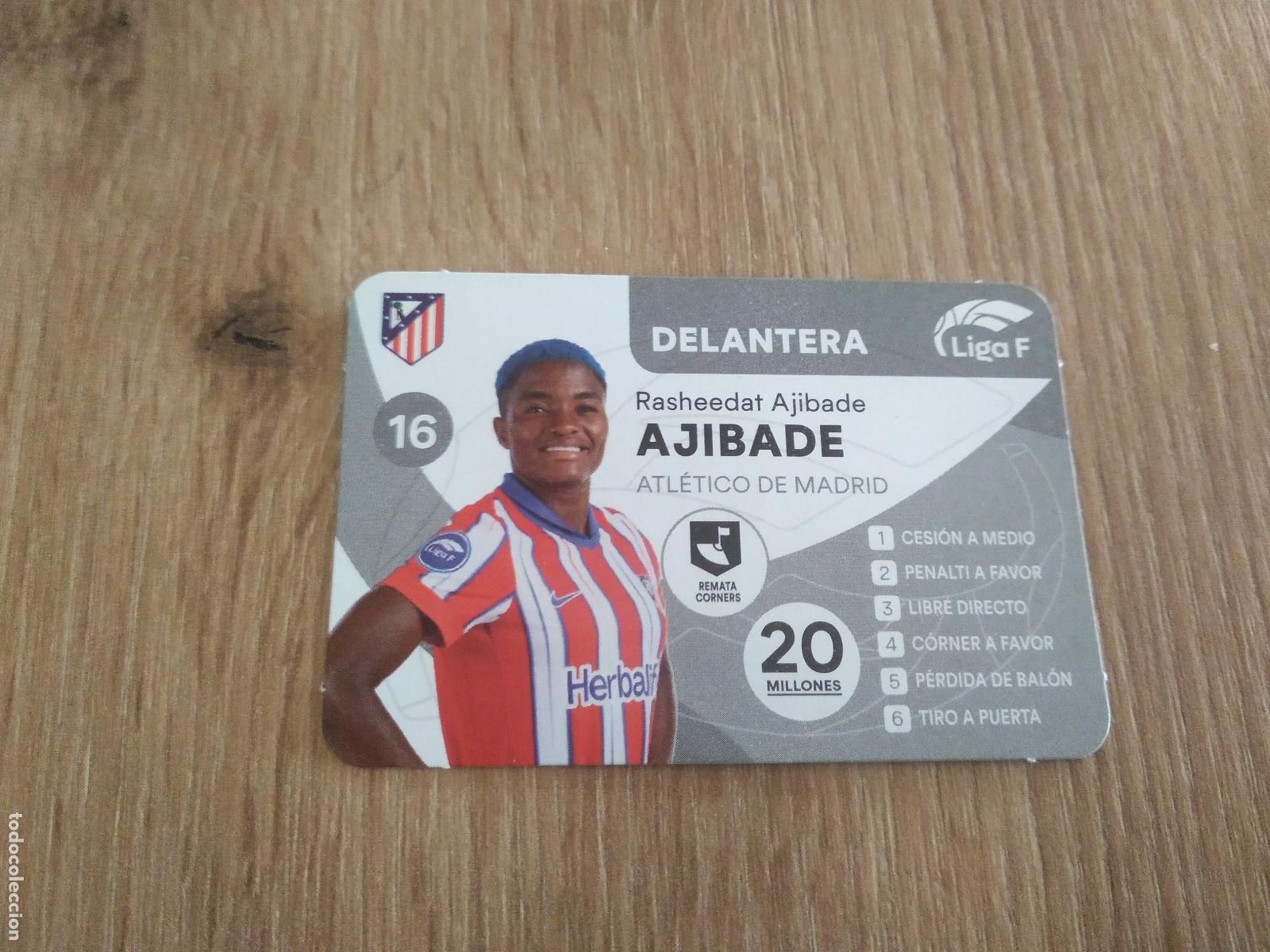 Cromos de Futebol: AJIBADE ATLETICO DE MADRID CROMO TARJETA FUTBOL FEMENINO 24-25 JUEGO DE LA LIGA F 2024-2025