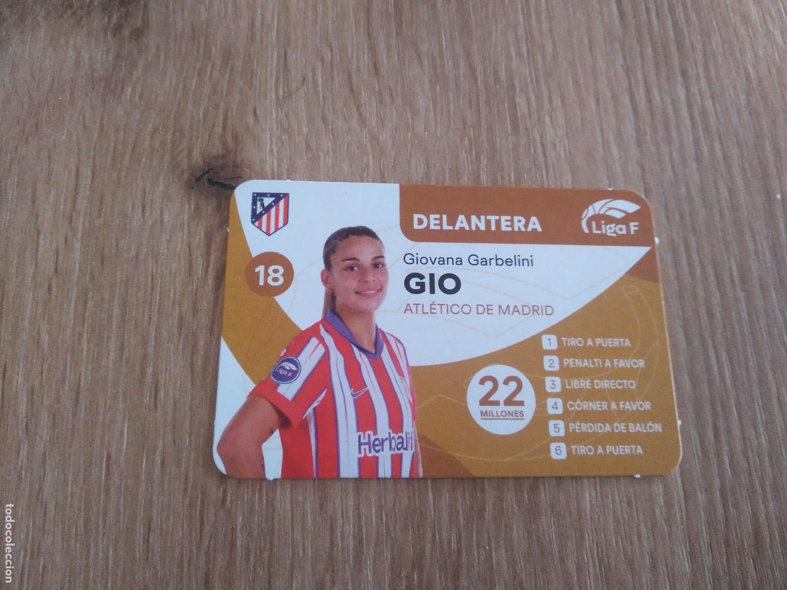 Cromos de Futebol: GIO ATLETICO DE MADRID CROMO TARJETA FUTBOL FEMENINO 24-25 JUEGO DE LA LIGA F 2024-2025