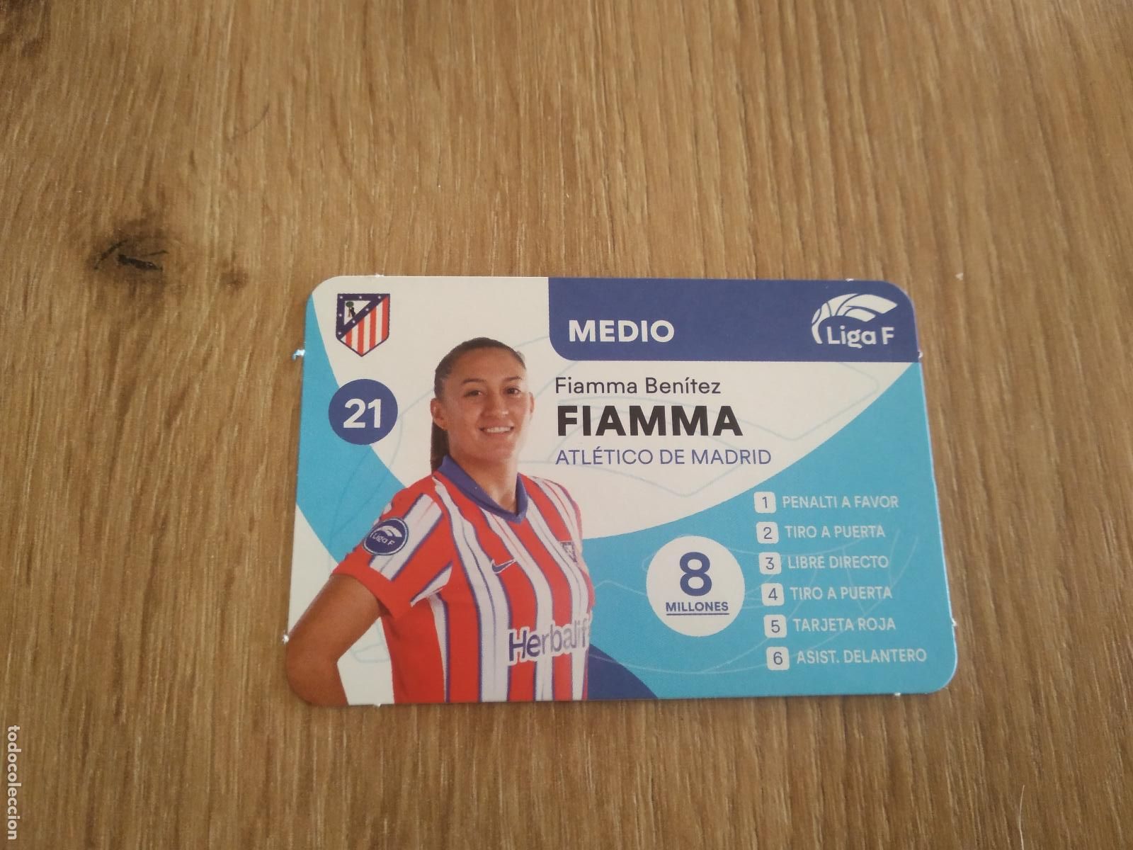 Cromos de Futebol: FIAMMA BENITEZ ATLETICO DE MADRID CROMO TARJETA FUTBOL FEMENINO 24-25 JUEGO DE LA LIGA F 2024-2025
