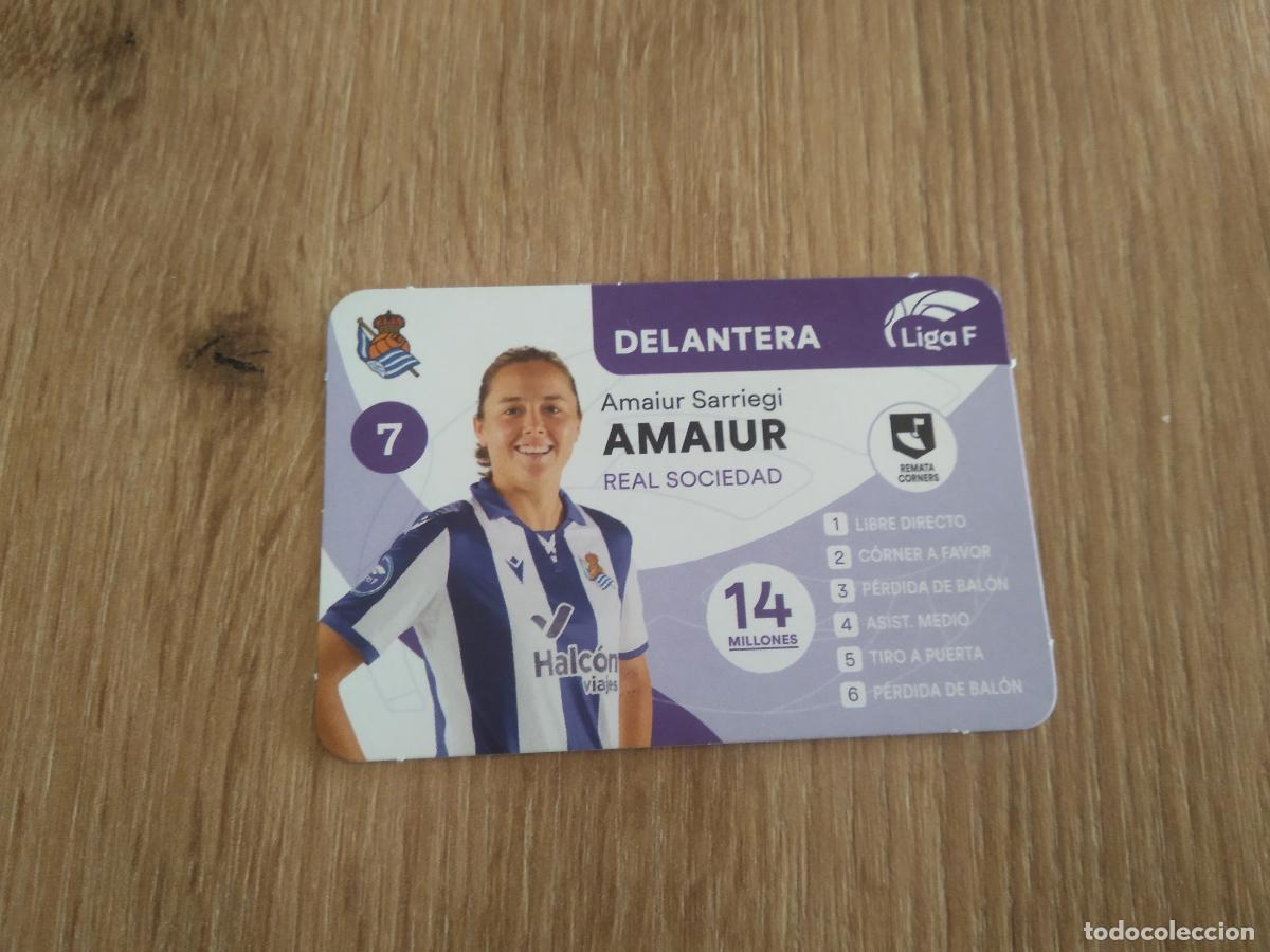 Cromos de Futebol: AMAIUR SARRIEGI REAL SOCIEDAD CROMO TARJETA FUTBOL FEMENINO 24-25 JUEGO DE LA LIGA F 2024-2025
