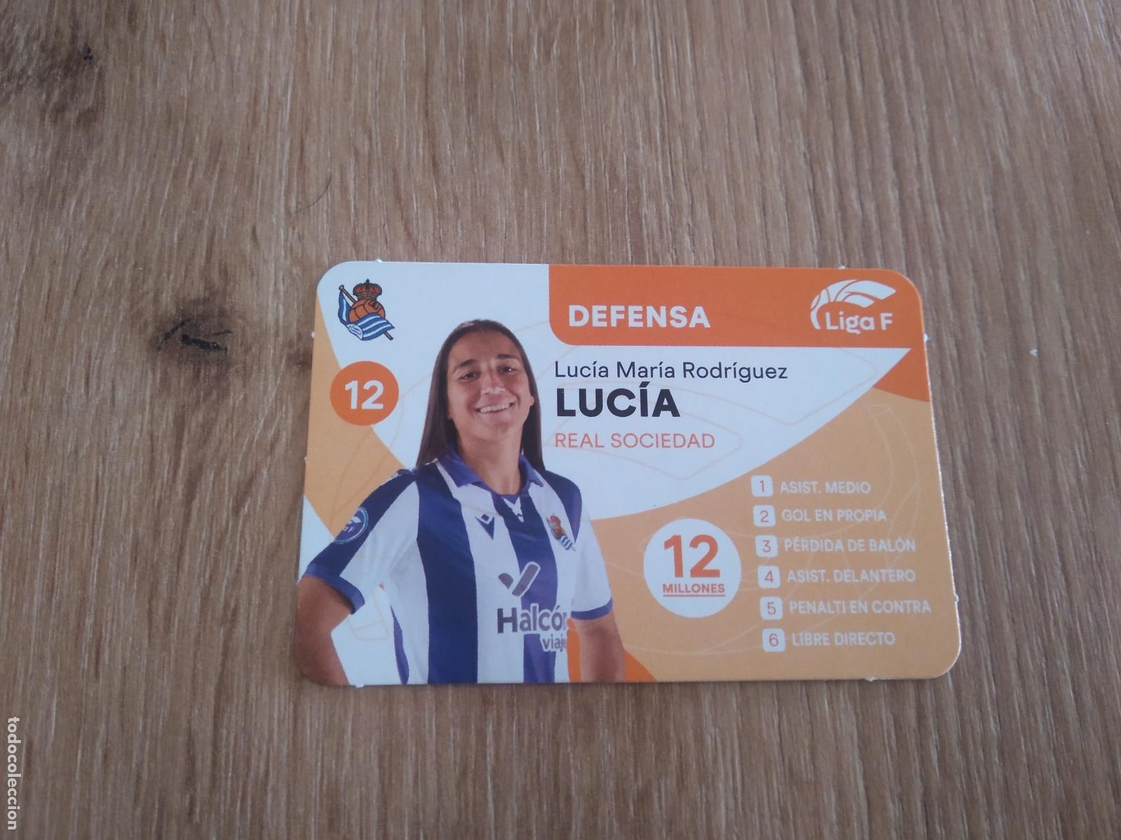 Cromos de F&uacute;tbol: LUCIA RODRIGUEZ REAL SOCIEDAD CROMO TARJETA FUTBOL FEMENINO 24-25 JUEGO DE LA LIGA F 2024-2025