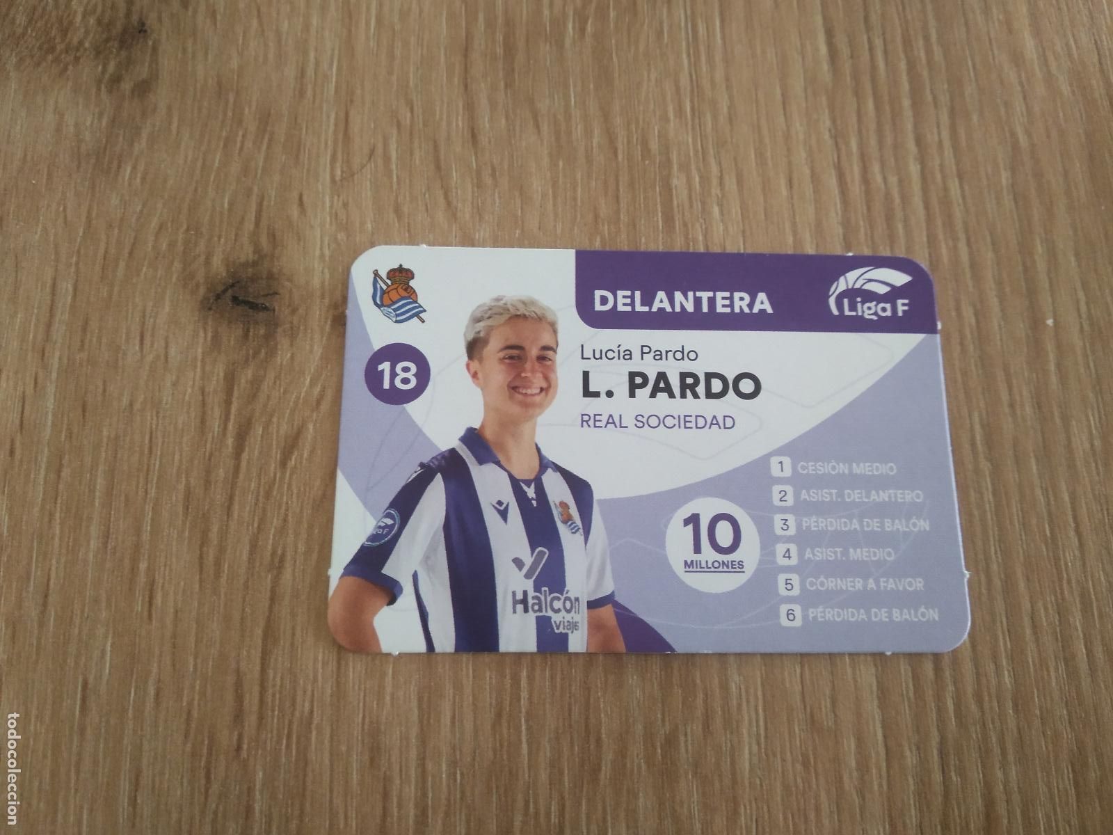 Cromos de F&uacute;tbol: LUCIA PARDO REAL SOCIEDAD CROMO TARJETA FUTBOL FEMENINO 24-25 JUEGO DE LA LIGA F 2024-2025