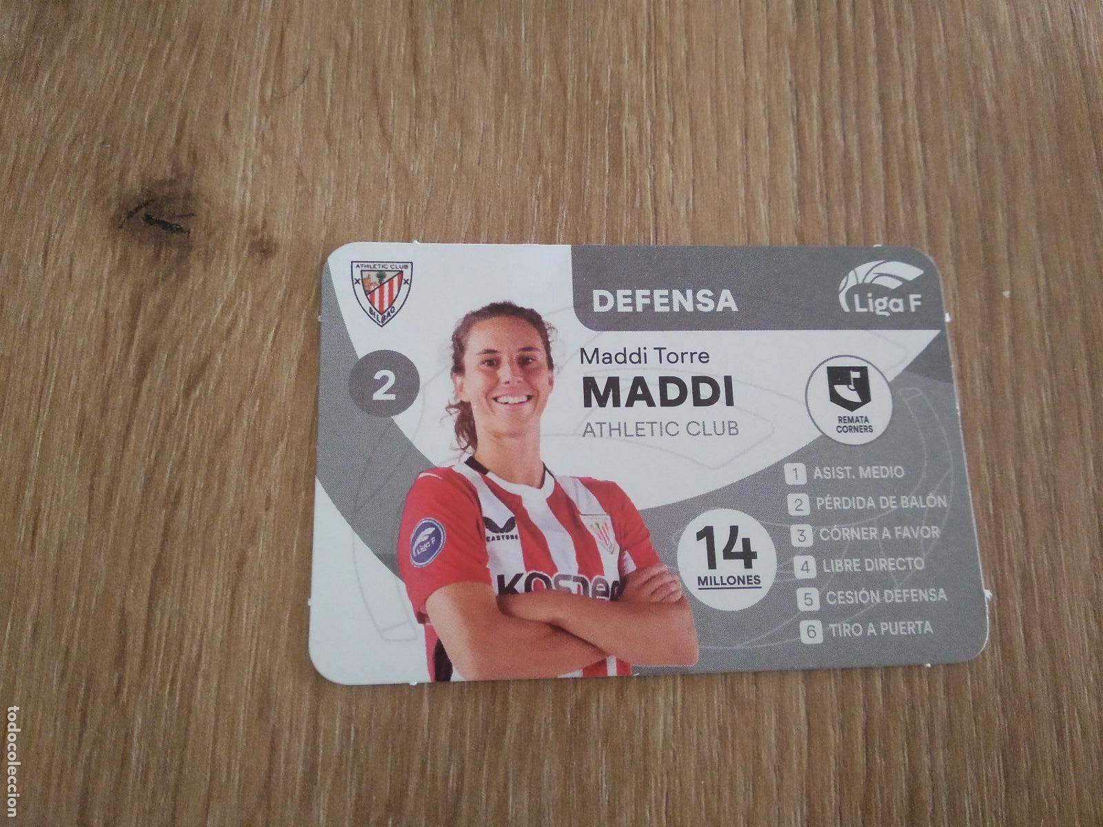 Cromos de F&uacute;tbol: MADDI TORRE ATHLETIC CLUB BILBAO CROMO TARJETA FUTBOL FEMENINO 24-25 JUEGO DE LA LIGA F 2024-2025