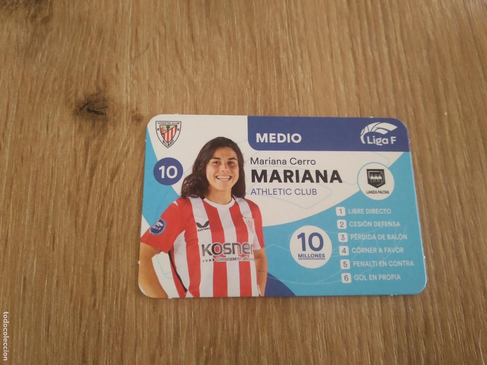 Cromos de F&uacute;tbol: MARIANA CERRO ATHLETIC CLUB BILBAO CROMO TARJETA FUTBOL FEMENINO 24-25 JUEGO DE LA LIGA F 2024-2025