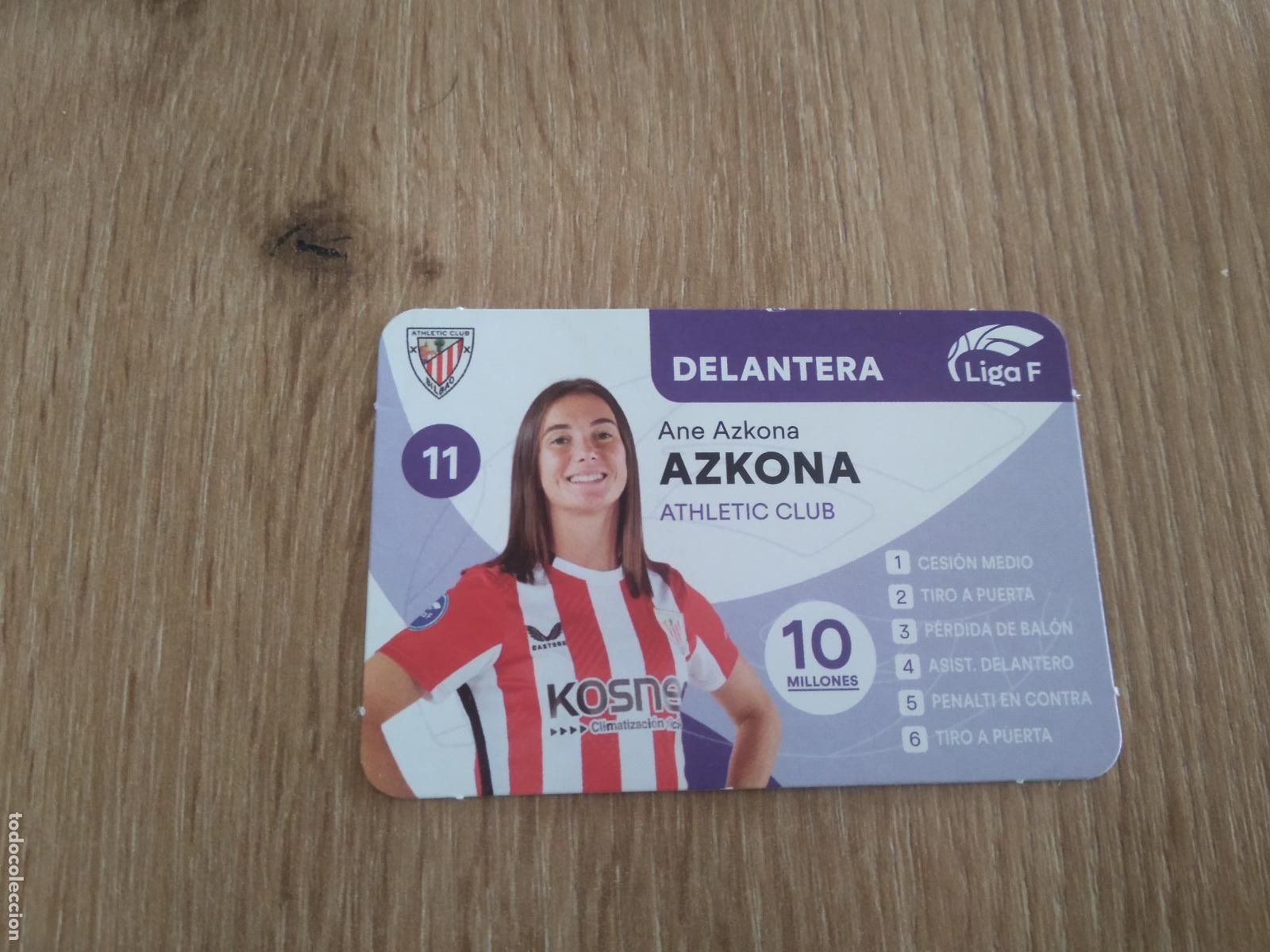 Cromos de F&uacute;tbol: ANE AZKONA ATHLETIC CLUB BILBAO CROMO TARJETA FUTBOL FEMENINO 24-25 JUEGO DE LA LIGA F 2024-2025