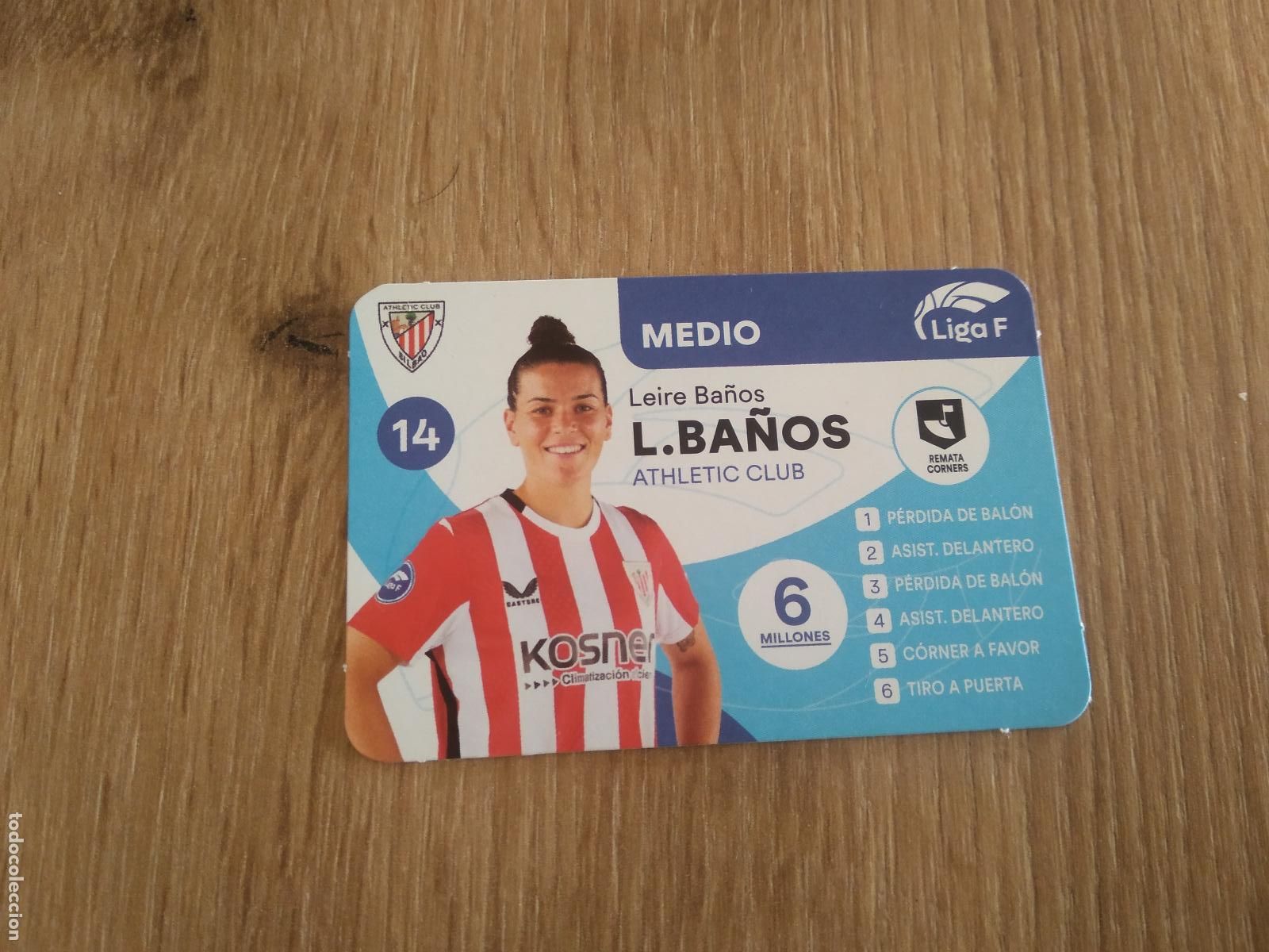 Cromos de F&uacute;tbol: LEIRE BA&Ntilde;OS ATHLETIC CLUB BILBAO CROMO FUTBOL FEMENINO 24-25 JUEGO DE LA LIGA F 2024-2025