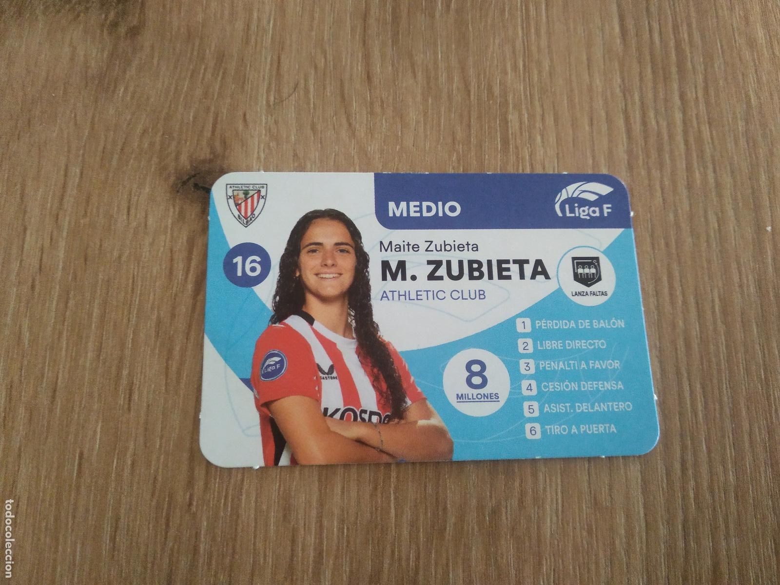 Cromos de F&uacute;tbol: MAITE ZUBIETA ATHLETIC CLUB BILBAO CROMO FUTBOL FEMENINO 24-25 JUEGO DE LA LIGA F 2024-2025