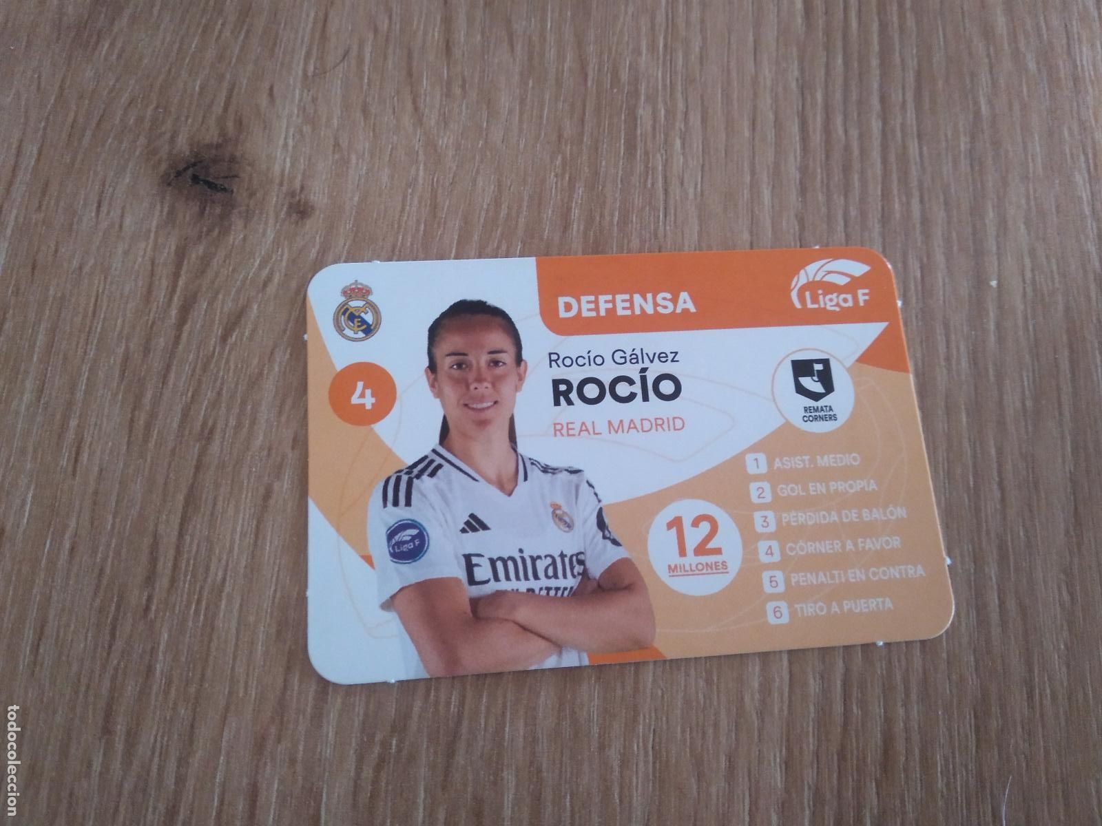 Cromos de F&uacute;tbol: ROCIO GALVEZ REAL MADRID CROMO FUTBOL FEMENINO 24-25 JUEGO DE LA LIGA F 2024-2025