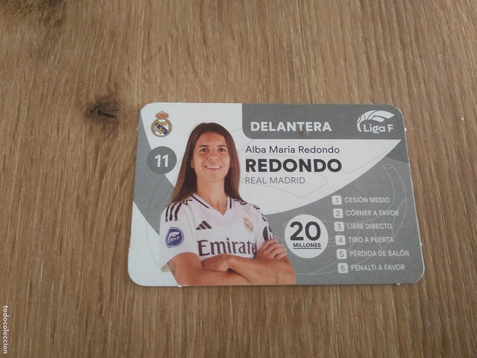 Cromos de F&uacute;tbol: ALBA REDONDO REAL MADRID CROMO FUTBOL FEMENINO 24-25 JUEGO DE LA LIGA F 2024-2025