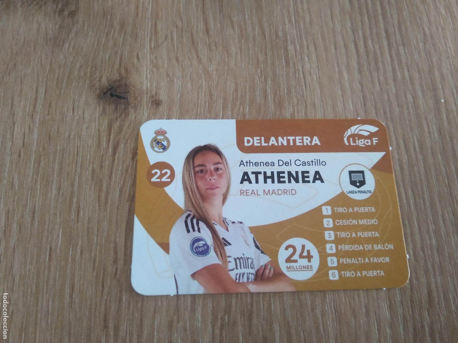 Cromos de F&uacute;tbol: ATHENEA DEL CASTILLO REAL MADRID CROMO FUTBOL FEMENINO 24-25 JUEGO DE LA LIGA F 2024-2025