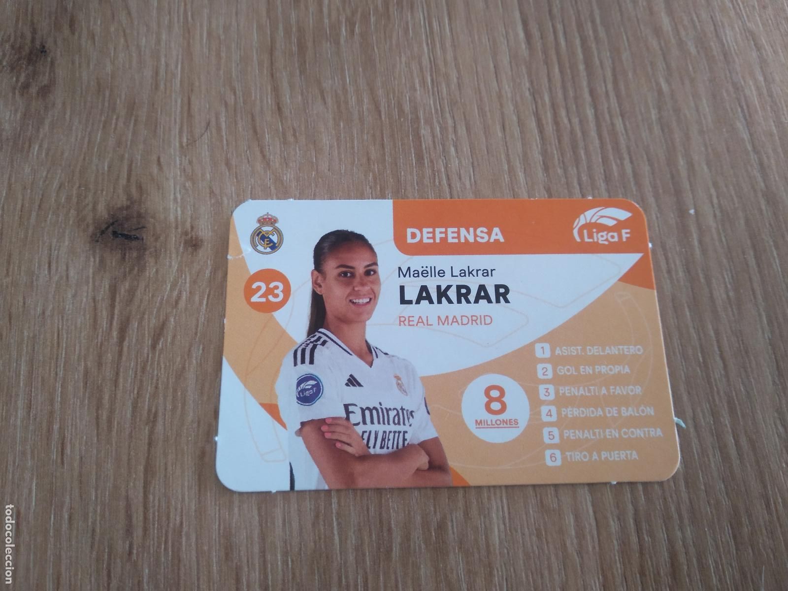 Cromos de F&uacute;tbol: MAELLE LAKRAR REAL MADRID CROMO FUTBOL FEMENINO 24-25 JUEGO DE LA LIGA F 2024-2025