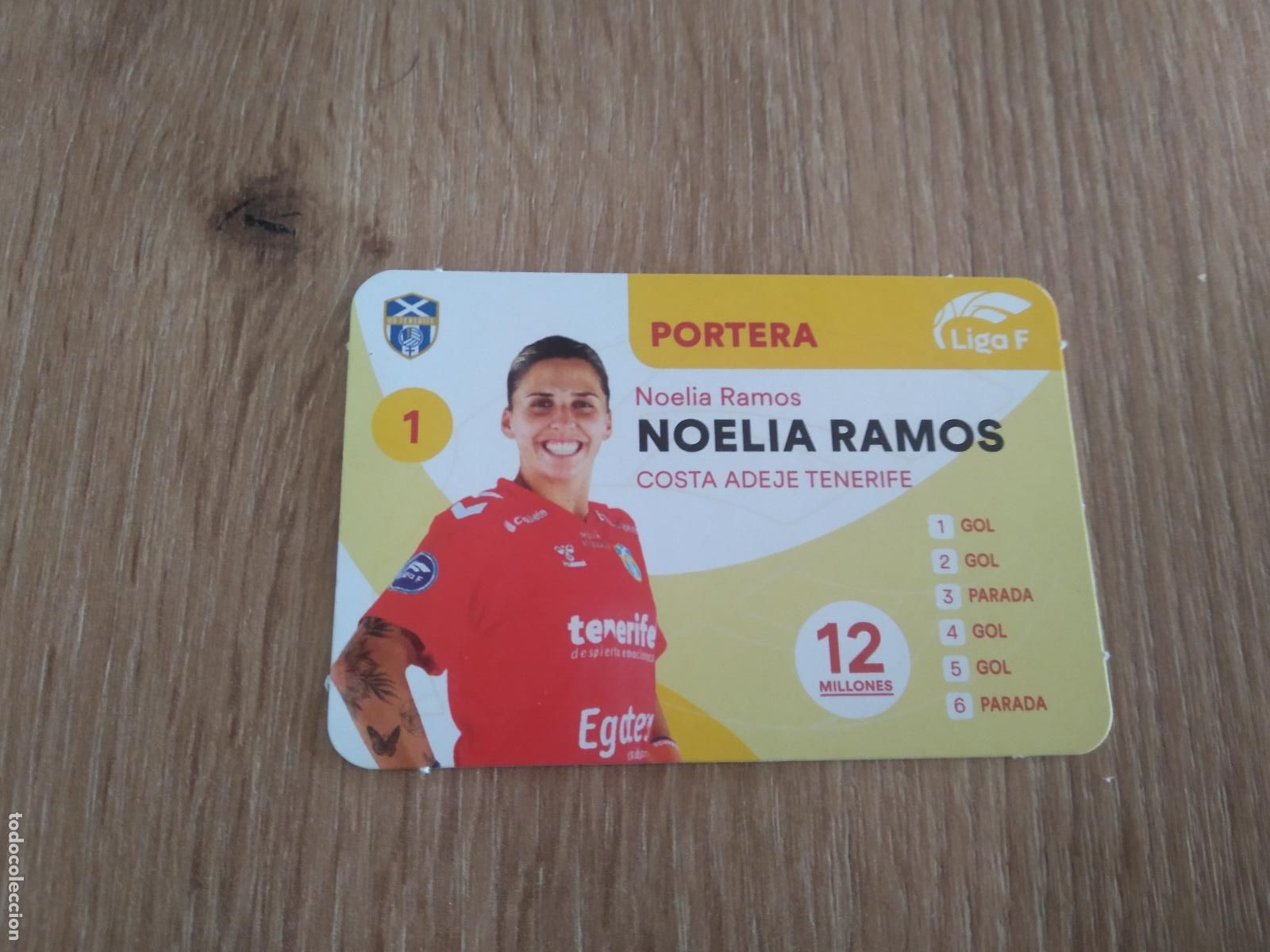 Cromos de F&uacute;tbol: NOELIA RAMOS TENERIFE CROMO FUTBOL FEMENINO 24-25 JUEGO DE LA LIGA F 2024-2025